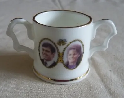 Buy Miniature Fenton China Loving Cup The Marriage Of Prince Andrew & Sarah Ferguson • 6.50£