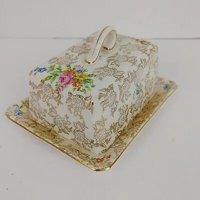 Buy Chintz Lord Nelson Ware Cheese/Butter Dish Pink/Blue/Yellow/Gold Floral 2528 • 23.67£