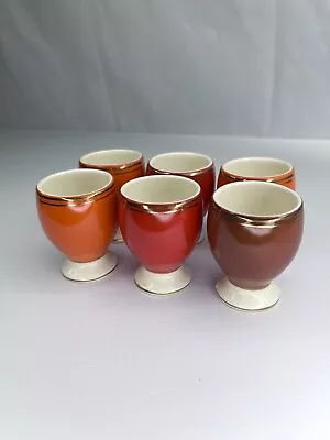 Buy Set Of 6 Vintage 1960s FAIANTA SIGHISOARA FS Romania Ceramic Egg Cups Decorative • 16.50£