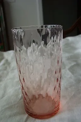 Buy Fry Crystal Pink Elegant Glass Diamond Optic 10 Oz.  Flat Tumbler FREE SHIPPING  • 14.67£