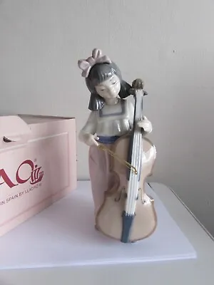 Buy Nao By Lladro Figurine Girl With Cello Ornament  (little Finger Is Damaged) • 14£