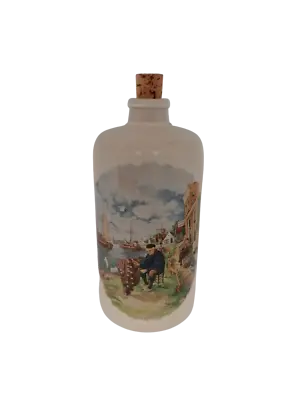 Buy Vintage Stoneware Hand Decorated Bottle With Cork Top • 12.99£