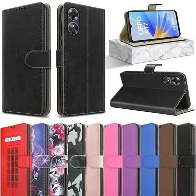 Buy For Oppo A17 Case, Slim Leather Wallet Flip Shockproof Stand Premium Phone Cover • 5.95£