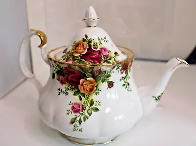 Buy Royal Albert Fine English Bone China Old Country Roses Tea Pot • 50£