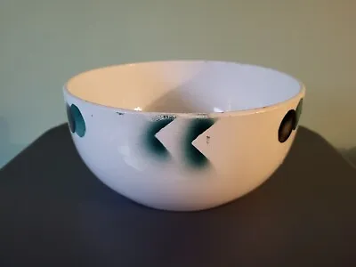 Buy A Vintage Egersund (norway) White & Blue Bowl: 8.5  Across/4  Deep: Vgc For Age • 3.75£