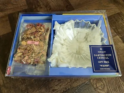 Buy Vintage Boxed Dartington Crystal Glass Ribbed Bowl & Pot-Pourri Gift Set • 7£