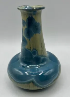 Buy Rodney Leftwich Crystalized Blue-Gray Pottery Vase 5  2004 • 43.43£