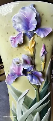 Buy Franz Enchanted Garden Fz00714 Iris Grace Design Sculptured Porcelain Large Vase • 180£