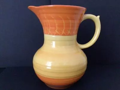 Buy Vintage Art Deco Shelley Dripware Harmony Orange & Yellow Jug Pitcher Vase 8  • 65£