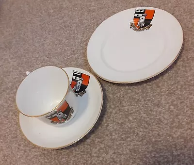 Buy Vintage Goss Crested China City Of Worcester Cup Saucer And Plate Trio • 6.95£