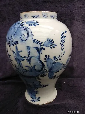 Buy Large 9.4  24cm Antique 18th Century Delft Pottery Jar English Dutch German • 195£
