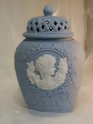 Buy  Michaelangelo  Hand Crafted Venetian Blue Lidded Temple Jar. New In Box • 8.99£