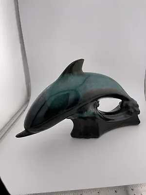 Buy Blue Mountain Pottery Drip Glaze Jumping Dolphin  • 20.86£