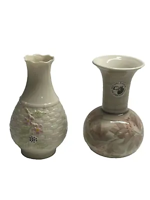 Buy Decorative Pottery Vases, Belleek, The Jersey Pottery, Vintage ( F63) • 15.57£