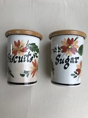 Buy Toni Raymond Pottery, Biscuit & Sugar Canisters • 10£