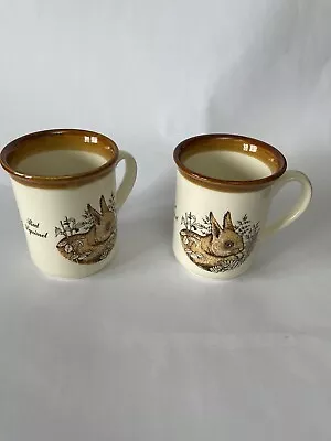 Buy Pair Vintage BILTONS Mugs X2 Squirrels English Pottery • 7.99£