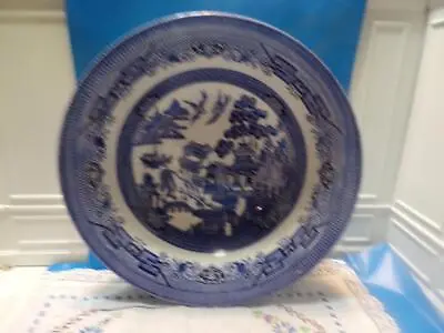 Buy Vintage Blue Willow By Churchill 9.5  Serving Vegetable SALAD BOWL In Box • 12.30£