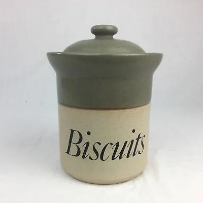 Buy Vintage Rustic Stoneware Biscuits Barrel Jar Brailsford Pottery Derbyshire • 13£