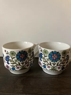 Buy Vintage Midwinter - Spanish Garden - Pair Of Tea Cups - 8cm • 4.99£