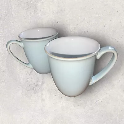 Buy Denby Blue Linen 2x Mugs 4” Tapered Sheridan Shape Stoneware Good Condition • 20£