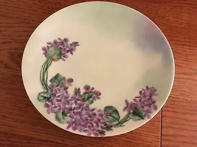 Buy Antique Hand Painted Porcelain Bavarian Plate W/ Violets Signed 1916 • 7.70£