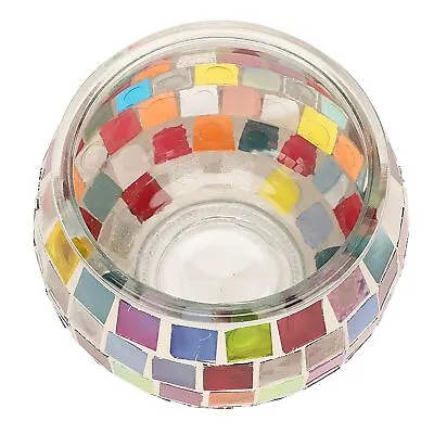 Buy Mosaic Glass Candlestick Colourful Romantic Scented Candle Holder Tealight Cup • 13.67£