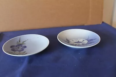 Buy 2 Vintage Royal Copenhagen Porcelain Trinket Dishes 10cms Diameter • 24£