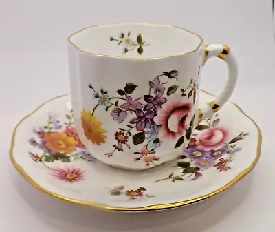 Buy Royal Crown Derby English Bone China-  Derby Posies Cup & Saucer - 1991. • 12.59£