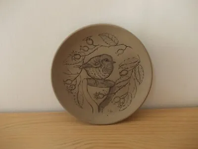 Buy Poole Pottery Barbara Linley Adams Stoneware Plate Robin On Spade • 4.50£