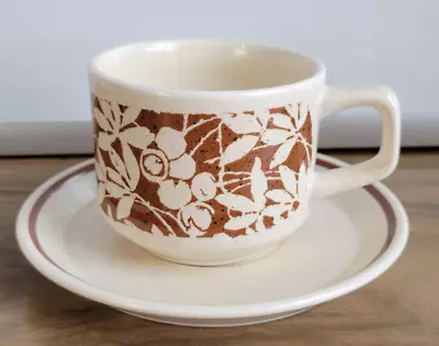 Buy Vintage Temper-Ware By Lenox WOODSPICE Tea Coffee Cup & Saucer Set 1970's MCM • 7.23£