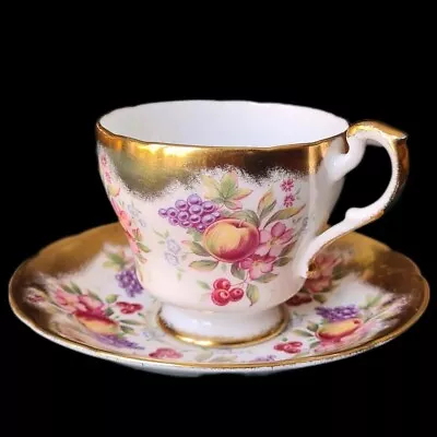 Buy Fine Bone China  Fruit And Flowers  Cup And Saucer By Paragon • 35£