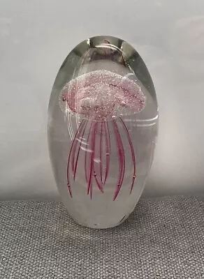 Buy Glass Jellyfish Paperweight 5 Inches High • 9.99£