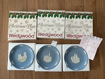 Buy Wedgewood Jasperware Christmas Plates 1988 1989 1990 • 20£