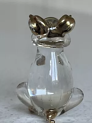 Buy Miniature Glass Pig Crystal 35mm Tall With Gold Highlights Sitting Animal • 11.95£