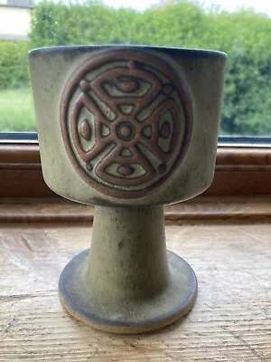 Buy Vintage Collectable 1960 Tremar  Pottery Cornish Stoneware Goblet Celtic Design • 9.99£