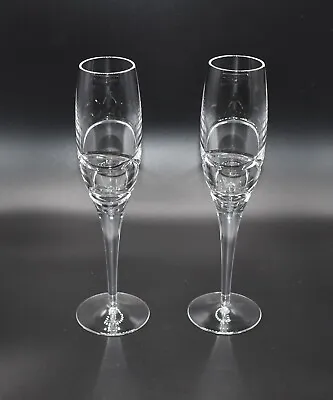 Buy 2 X Thomas Webb Crystal Diana Cut Champagne Flutes / Glasses - With Stickers • 30£