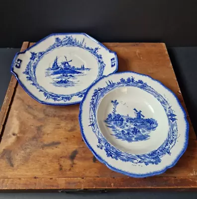 Buy Vintage Royal Doulton Norfolk Design - Sandwich Plate & Bowl Set • 25£