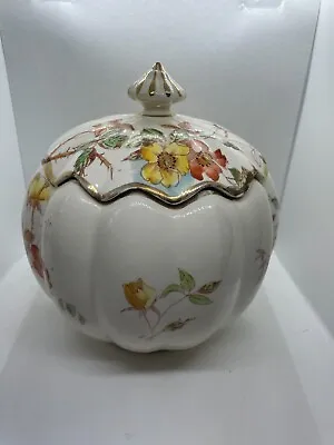 Buy S. H And SONS 'Verona' Pumpkin Shaped ~6  Bowl W/Lid MADE IN ENGLAND C1891-1927 • 5£