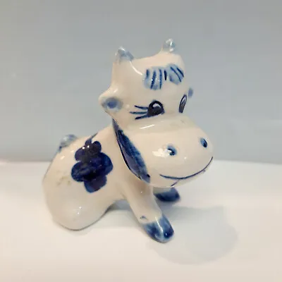 Buy Vintage Blue Delft Handmade In Holland 2.5  X 3  Cow • 18.97£