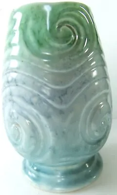 Buy Rare, Vintage Sylvac Pottery Vase -unusual Swirl Pattern 675, Blue & Green -used • 9.50£