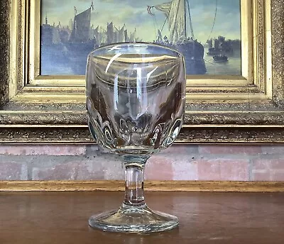 Buy Large 19th C.  Victorian Mould Blown Wine Glass Rummer - Deceptive Bowl - C1870 • 9.99£