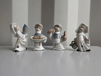 Buy 4 Vintage Mirete Nun Monk Friar Porcelain Figurines Catholic Spain Lladro Style • 60£