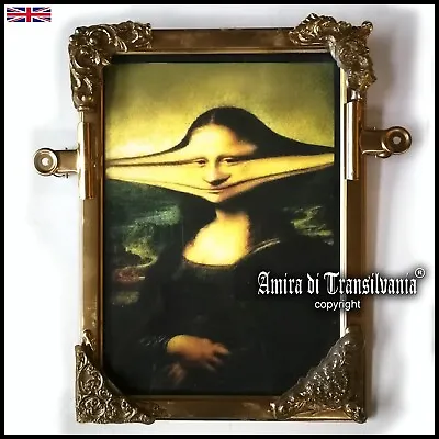 Buy Mona Lisa Gioconda Monna Lisa Wall Art Framed Photo Frame Ironic Humor Painting • 175£