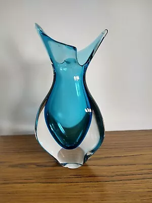 Buy Whitefriars? Cased Kingfisher Blue Freeform Vase 26cm • 35£