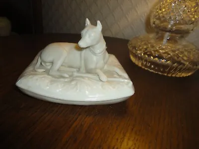 Buy Belleek 4th Period Figure Of A Greyhound Sitting On A Base Mint Condition C 1947 • 55£