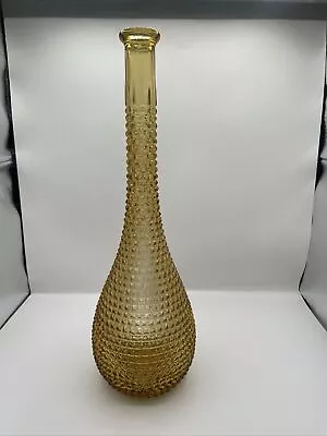 Buy 15.5” Empoli Inspired  Decanter Genie Vase Bottle Glass Diamond Pt MCM/vintage • 24.01£