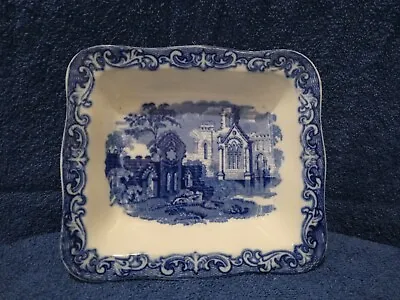 Buy Vintage Blue & White Shredded Wheat Dish, Abbey 1790 Pattern, By George Jones • 12£