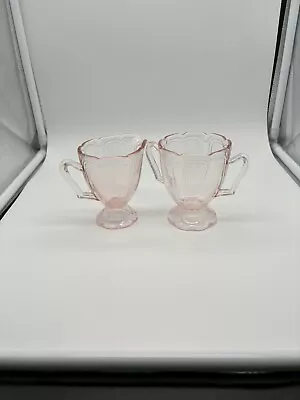 Buy Fostoria Pink Depression Glass Creamer And Sugar Set From The 1930’s Vintage • 31.84£