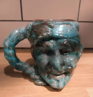 Buy Guernsey Pottery Treacle Glaze Face Mask Character Mug Tankard   • 3.99£