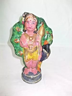 Buy Antique VTG Old Pottery Terracotta Mud Clay Hindu God Murugan Figure Idol/Statue • 71.81£